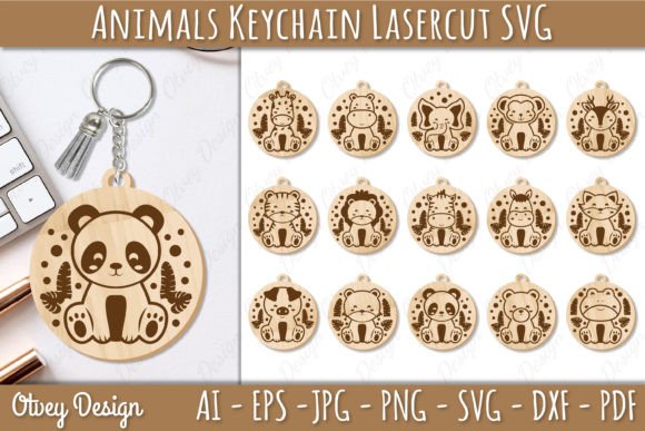 Animals Keychain Laser Cut BUNDLE: Your Creative Craft Files