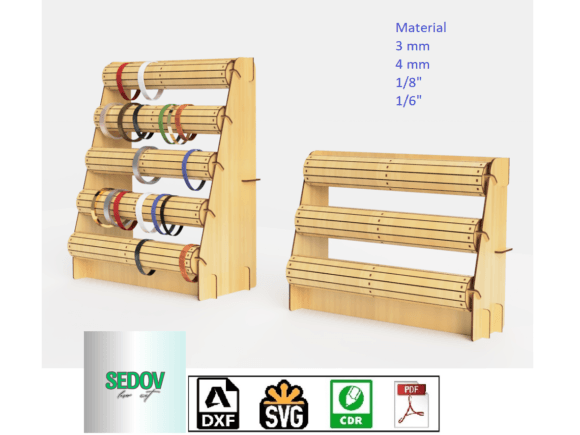 Elegant Laser Cut Bracelet Stand and Watch Holder