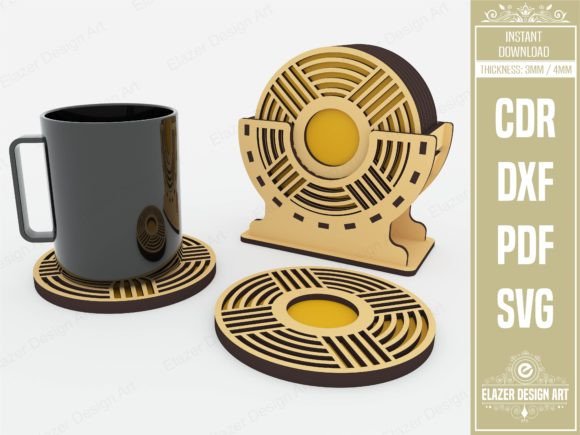 Elegant Laser Cut Coaster Box SVG Files