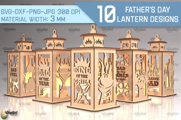 Father's Day Lanterns Laser Cut Bundle
