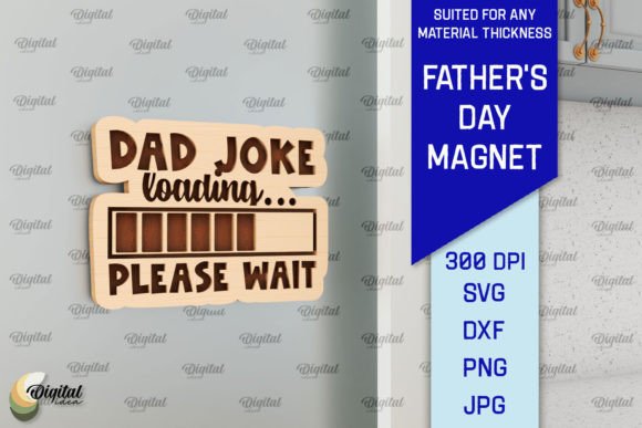 Father's Day Wooden Magnet Laser Cut