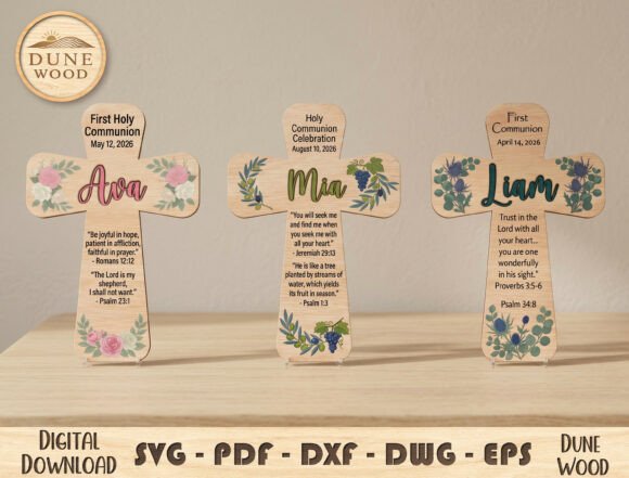 First Communion Cross SVG Bundle: Faithful Keepsake Designs