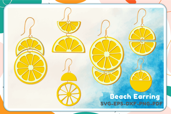 Lemon Summer Earrings: Fresh Digital Downloads for Your Designs