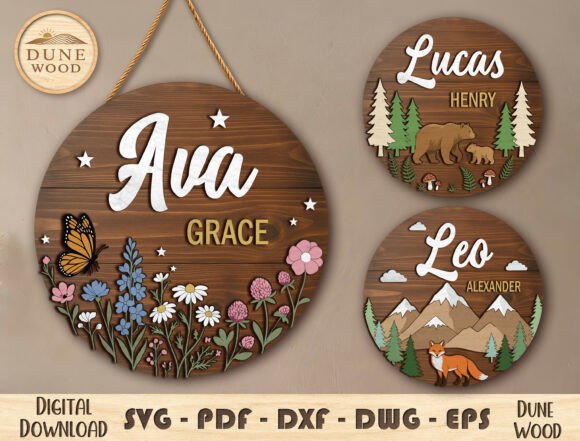 Personalized Wood Name Sign SVG: Craft Your Unique Decor