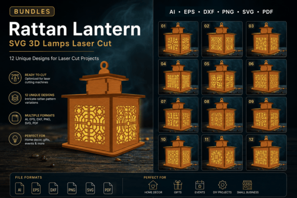 Rattan Tealight Candle Holder Lasercut: A Crafty Design Asset