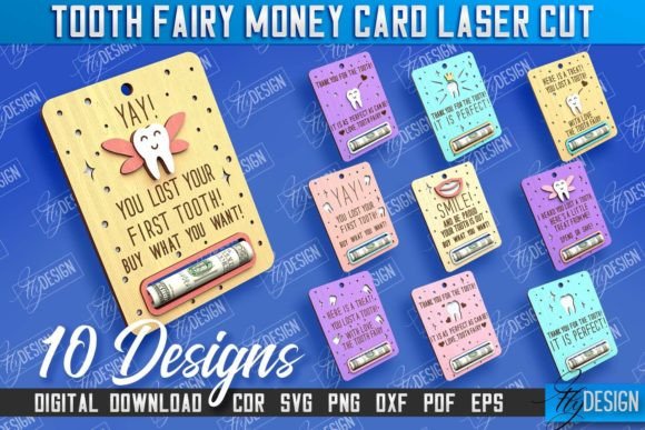 Tooth Fairy Money Card Laser Cut Bundle