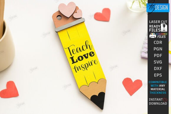 Valentine's Day Teacher Gift Laser Cut Design for Educators