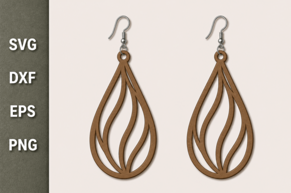 Wooden Earrings Laser Cut SVG: Creative Design Files